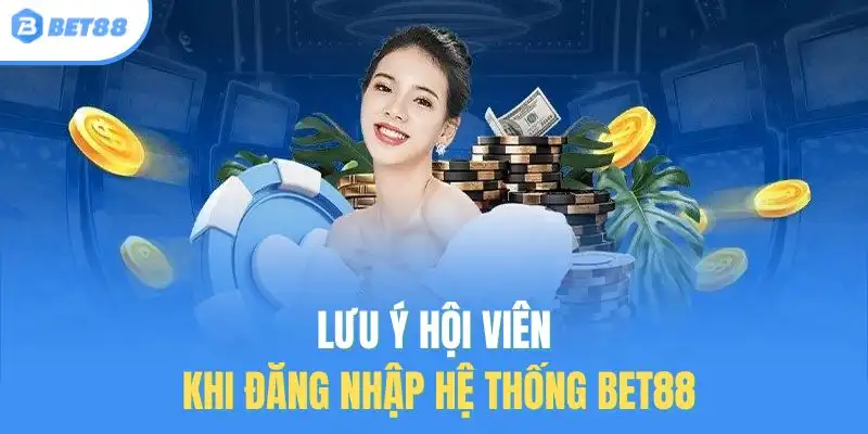 Lưu ý hội viên khi đăng nhập hệ thống BET88