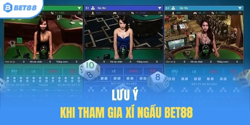 Lưu ý khi tham gia Xí Ngầu Bet88